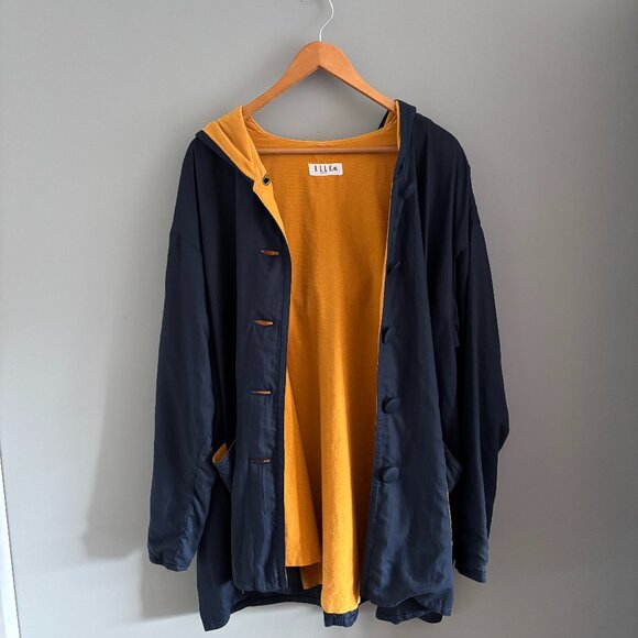 Vintage Navy + Yolk Hooded Jacket - Picture 1 of 9